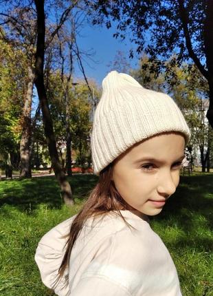 Детская шапка с отворотом4 фото