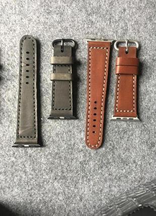 Шкіряний ремінець на годинник godno strap apple watch 38/42 мм4 фото