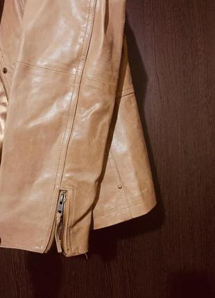 Винтажный кожаный пиджак, винтажная кожаная куртка3 фото
