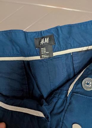 Шорты мужские прямые широкие синие h&amp;m man, размер xl3 фото