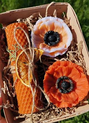 Оригинальный подарочный набор - мыло и свеча