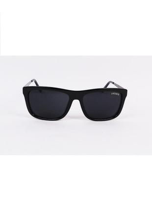 Б/у солнцезащитные очки с металлическими дужками черные lacoste2 фото