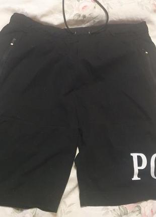 Чорні котонові шорти