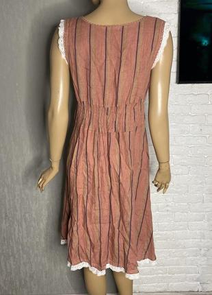 Вінтажна лляна  сукня плаття льон вінтаж2 фото