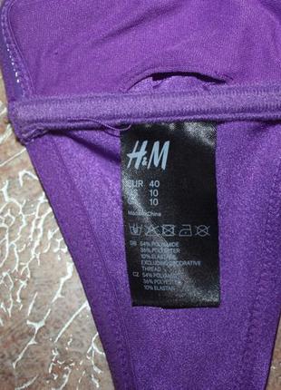 Верх от купальника купальник фиолетовый h&m с орнаментом, узором5 фото