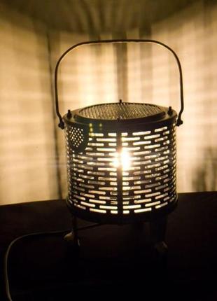 Продаю небанальний подарунок led лампа нічник рісайкларт хендмейд лофт індастріал1 фото
