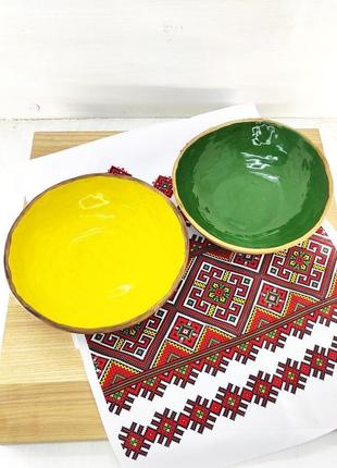 Прекрасный набор тарелок ручной работы, авторская керамика5 фото