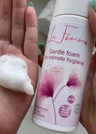 Ніжна пінка для інтимної гігієни j'erelia lafemme gentle foam ...2 фото