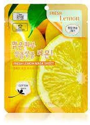 Тканинна вітамінна маска для обличчя fresh lemon mask sheet, 3...1 фото