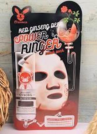 Маска омолоджуюча з женьшенем elizavecca red ginseng deep powe...