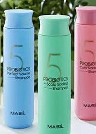 Шампунь для об'єму волосся з пробіотиками masil 5 probiotics p...2 фото