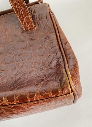 Винтажная сумка из кожи под крокодила5 фото