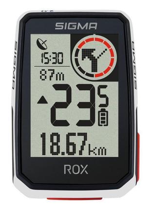 Велокомп'ютер sigma rox 2.0 e-bike, 14 функцій, білий (lis122)