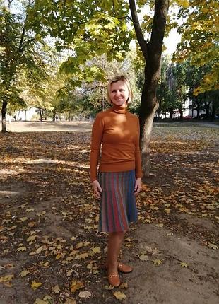 Шерстяная цветная юбочка