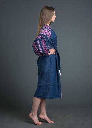 Дизайнерська вишита сукня "ламана гілка" 001093 фото