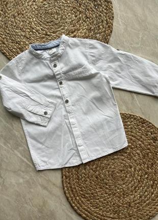 Белая рубашка 86 см 12-18 месяцев1 фото