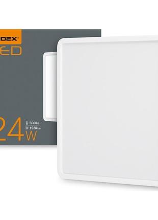 Led cвітильник накладний квадрат videx 24w 5000k