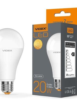 Led лампа videx a65e 20w e27 4100k