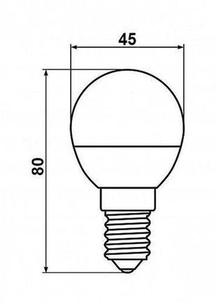 Світлодіодна лампа biom bt-565 g45 7w e14 3000к матова3 фото
