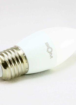 Світлодіодна лампа biom bt-548 c37 4w e27 4500к матова3 фото
