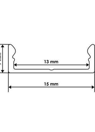 Профіль алюмінієвий biom лп7 6.5х15, неанодированный (палиця 2...5 фото