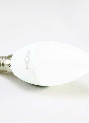 Світлодіодна лампа biom bt-550 c37 4w e14 4500к матова4 фото