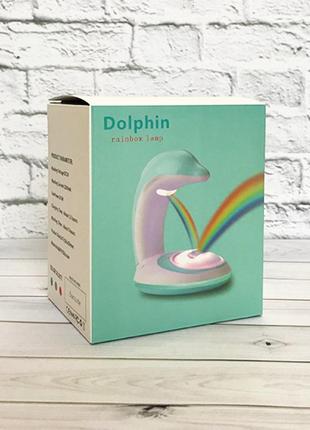 Светильник дельфин радуга (серый)8 фото