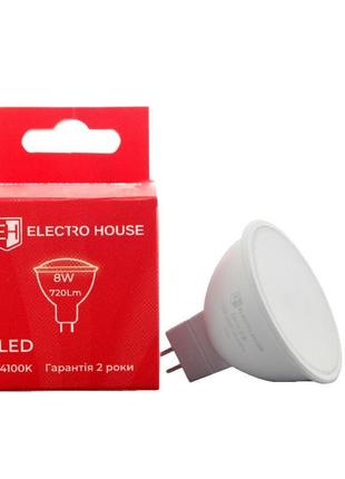 Led лампа mr16/4100k/8w 720lm/120° (для точкових світильників)