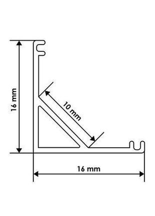 Профіль алюмінієвий biom кутовий лпу16 16х16анодированный (пал...2 фото