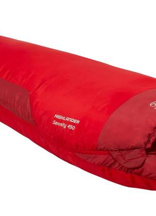 Спальный мешок highlander serenity 450/-10°c red left (sb187-rd)