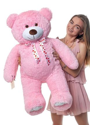 Плюшевий ведмедик mister medved чарлі 110 см рожевий