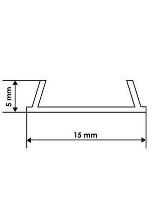 Профіль алюмінієвий biom лпф-5 гнучкий 5х15 (палиця 2м), м2 фото