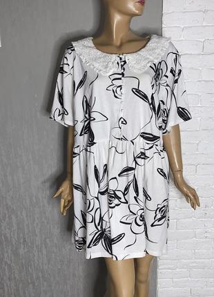 Коротка вільна сукня плаття з комірцем туніка великого розміру батал yours limited collection, xxxl 60-621 фото