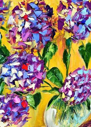 Картина для настрою, квіти, живопис мастихіном, оргаліт, 50х507 фото