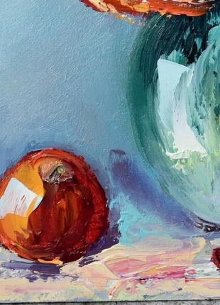 Розы мастихином,оргалит,24х30