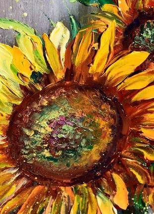 Квіти соняшників, оргаліт, 35х452 фото