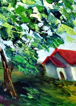 Маяк, морський літній пейзаж, оргаліт, 30х40