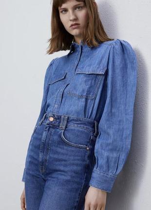 Джинсова сорочка zara