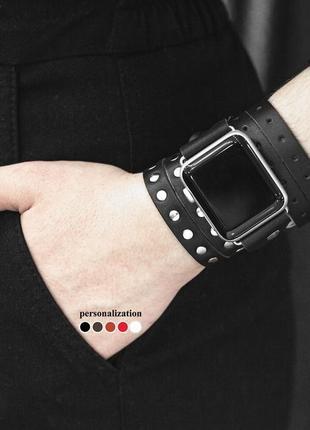 Кожаный ремешок для apple watch, 3 4 5 6 7 8 9 se ultra ultra 2, 38 40 41 42 44 45 49 мм, код 18568 фото