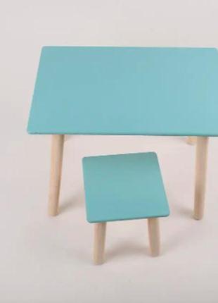Дитячий набір стіл та стілець голубий . екопродукт.4 фото