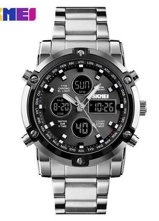 Чоловічий кварцовий аналоговий розкішний наручний годинник skm...2 фото