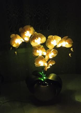 Світильник ручної роботи "орхідея"4 фото
