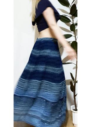Xl новая юбка длинная летняя натуральная видеоуход юбка на резинке резинка3 фото