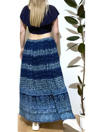 Xl новая юбка длинная летняя натуральная видеоуход юбка на резинке резинка1 фото