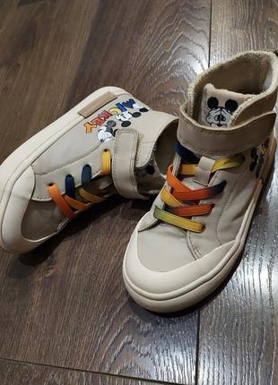 Крутые демисезонные кросовки, хайтопы, ботинки с микки h&m от disney 30 размер5 фото
