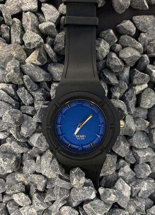 Аналоговий чоловічий годинник skmei 2011bkbu black-blue2 фото