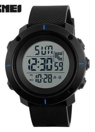 Водонепроникний (50м) цифровий наручний годинник skmei 1213 bl...
