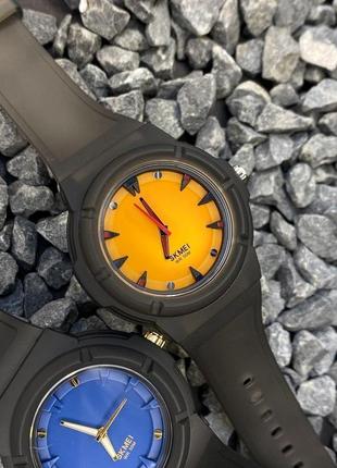 Аналоговий чоловічий годинник skmei 2011bkog black-orange5 фото