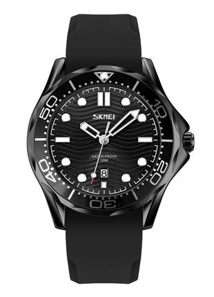 Skmei 9276pbkbk black-black silicone strap