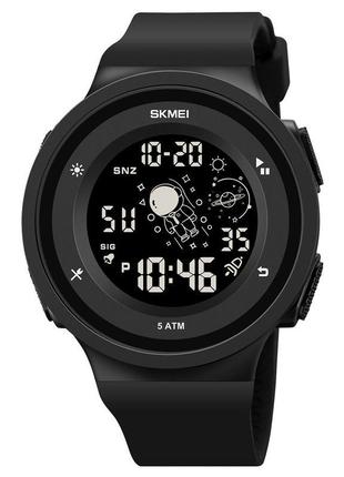 Цифровий електронний годинник skmei 1973bkbk black-black